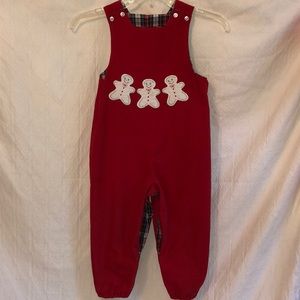 Reversible Boy’s Romper Red/Plaid Size 4T
